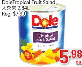 Hong Tai Supermarket Dole tropical fruit salad offer