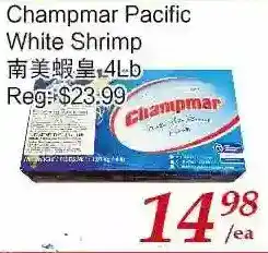 Tone Tai Supermarket Champmar pacific white shrimp offer