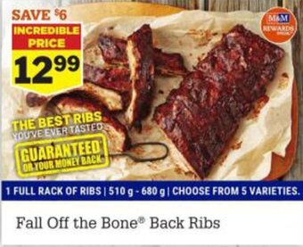 M&M Meat Shops Fall Off the Bone® Back Ribs offer