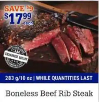 M&M Meat Shops Boneless Beef Rib Steak offer