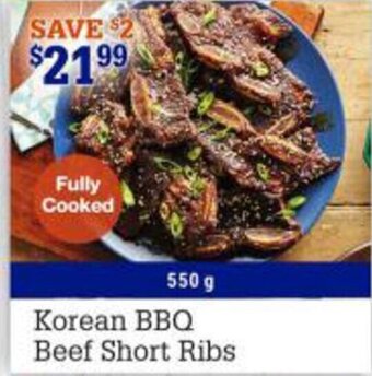 M&M Meat Shops Korean BBQ Beef Short Ribs 550g offer