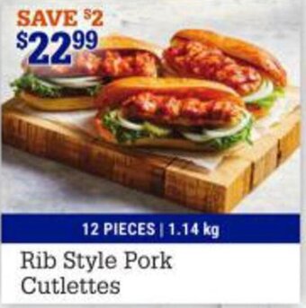 M&M Meat Shops Rib Style Pork Cutlettes offer