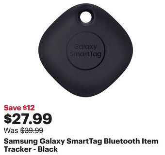 Best Buy Samsung Galaxy SmartTag Bluetooth Item Tracker - Black offer