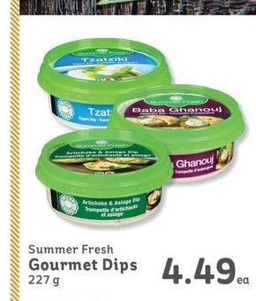 IGA Summer fresh gourmet dips 227g offer