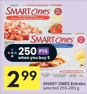 IGA SMART ONES Entrées selected 255-283 g offer