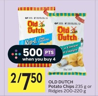 IGA OLD DUTCH Potato Chips 235 g offer