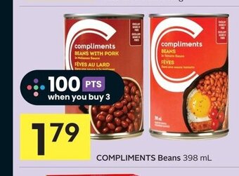 IGA COMPLIMENTS Beans 398 mL offer
