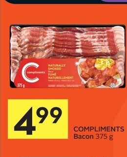 IGA COMPLIMENTS Bacon 375 g offer