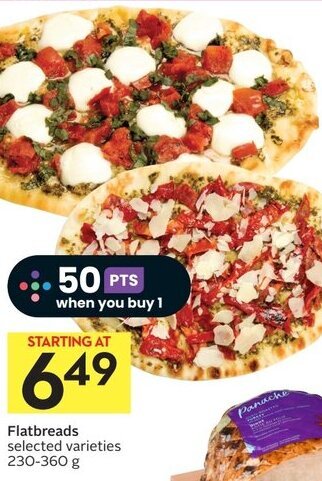 IGA Flatbreads selected varieties 230-360 g offer