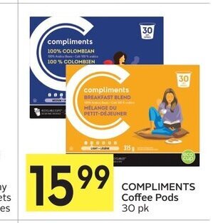 IGA COMPLIMENTS Coffee Pods 30 pk offer