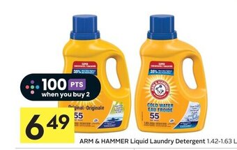 IGA ARM & HAMMER Liquid Laundry Detergent 1.42-1.63 L offer