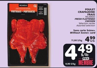 IGA POULET CRAPAUDINE FRAIS RICARDO FRESH FLATTENED CHICKEN offer