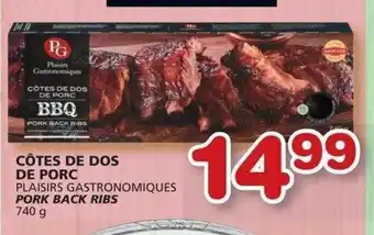 IGA PORK BACK RIBS 740g offer