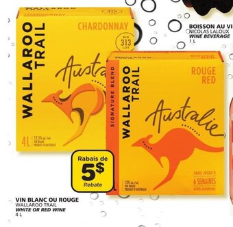 IGA WHITE OR RED WINE 4 L offer