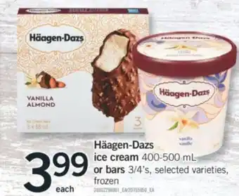 Fortinos Häagen-Dazs ice cream 400-500 mL offer