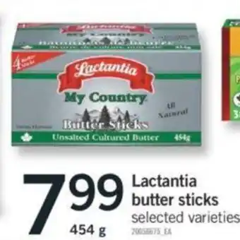 Fortinos Lactantia butter sticks selected varieties 454g offer