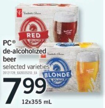 Fortinos PC de-alcoholized beer 12x355 mL offer