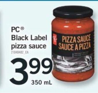 Fortinos PC Black Label pizza sauce 350ml offer