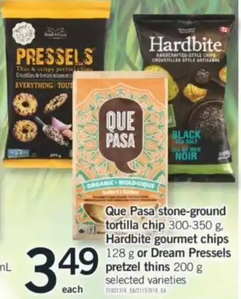 Fortinos Que Pasa stone-ground tortilla chip 300-350 g offer