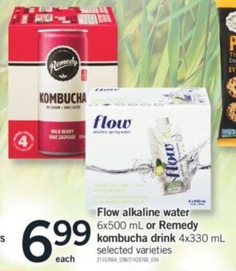 Fortinos Flow alkaline water 6x500 mL offer