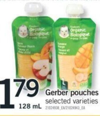 Fortinos Gerber pouches Selected varveties 128mL offer