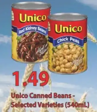 Fortinos Unico Canned Beans - Selected Varieties (540mL) offer
