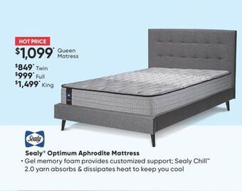 Sleep Country Sealy® optimum aphrodite mattress offer