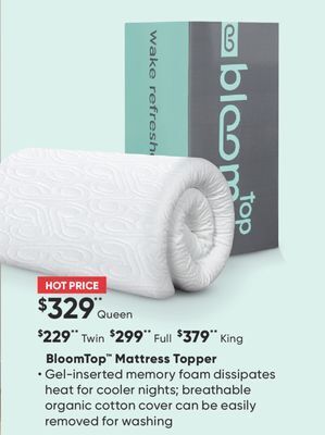 Sleep Country Bloomtop mattress topper offer