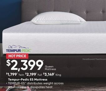 Sleep Country Tempur-pedic es mattress offer