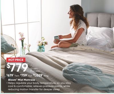 Sleep Country Bloom mist mattress offer