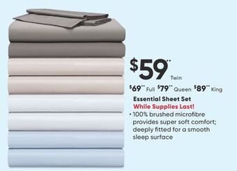 Sleep Country Essential sheet set offer