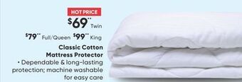 Sleep Country Classic cotton mattress protector offer