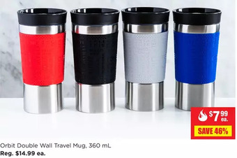 Kitchen Stuff Plus Orbit double wall travel mug offer