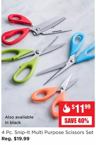 Kitchen Stuff Plus 4 pc. snip-it multi purpose scissors set offer