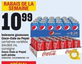 Provigo Coca-Cola or Pepsi soft drinks 24x355 ml offer