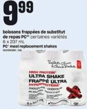 Provigo PC meal replacement shakes 20325953001 C06 6x237 ml offer