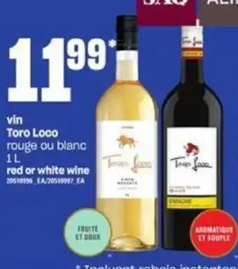 Provigo red or white wine 1 L offer