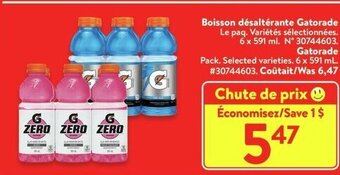 Walmart Gatorade 6 x 591 mL offer