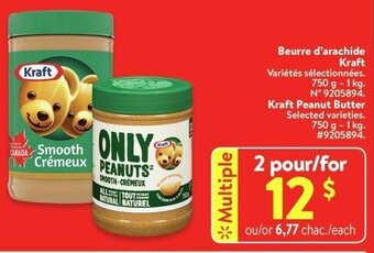 Walmart Kraft Peanut Butter 750 g - 1 kg offer