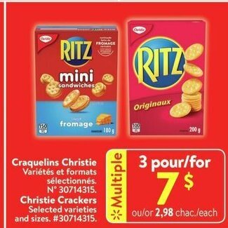 Walmart Christie Crackers offer