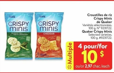 Walmart Quaker Crispy Minis . 100 g offer