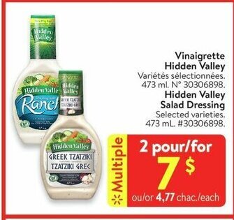 Walmart Hidden Valley Salad Dressing 473 mL offer
