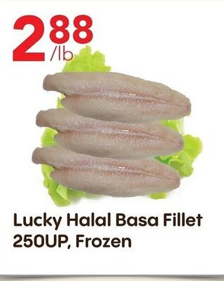 Lucky Supermarket Lucky Halal Basa Fillet 250UP, Frozen offer