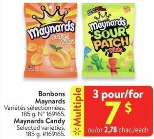 Walmart Maynards Candy 185 g. offer