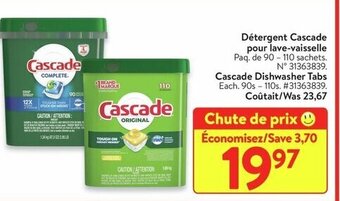Walmart Cascade Dishwasher Tabs offer