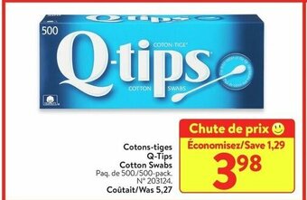 Walmart Q-Tips Cotton Swabs 500-pack offer