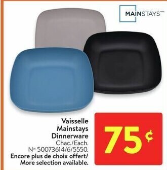 Walmart Mainstays Dinnerware offer