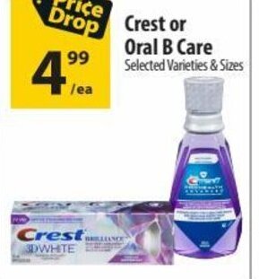 Co-Op Food Crest or Oral B Care offer