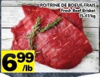 Supermarché PA POITRINE DE BOEUF.FRAIS Fresh Beef Brisket offer