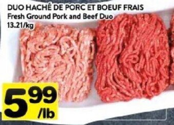 Supermarché PA DUO HACHÉ DE PORC ET BOEUF FRAIS Fresh Ground Pork and Beef Duo offer